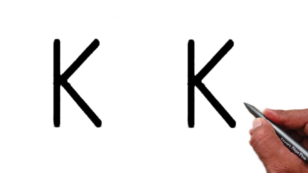 How to draw beautiful drawing from letter K | Easy Design for beginners ...