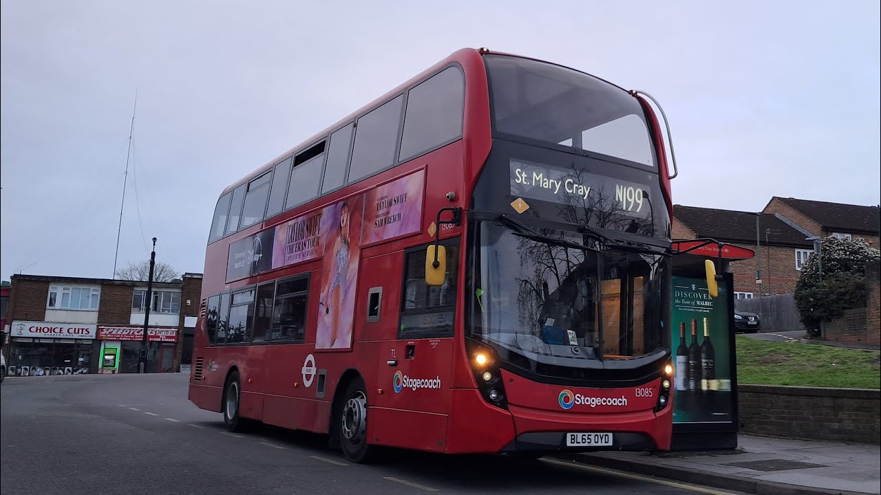 FULL ROUTE VISUAL - Night Route N199: Trafalgar Square - St Mary Cray ...