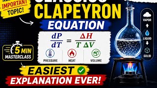 Clausius Clapeyron equation easy explanation