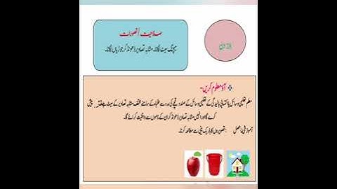 Bridge Course std 2nd subject urdu day 28