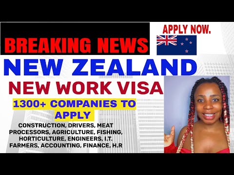 NEW ZEALAND LAUNCHES NEW WORK VISA || LIST OF COMPANIES FOR WORK VISA SPONSORSHIP |AEWV VISA