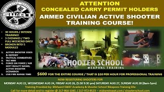 Armed Civilian Active Shooter 5 Day Course Overview 8 2016