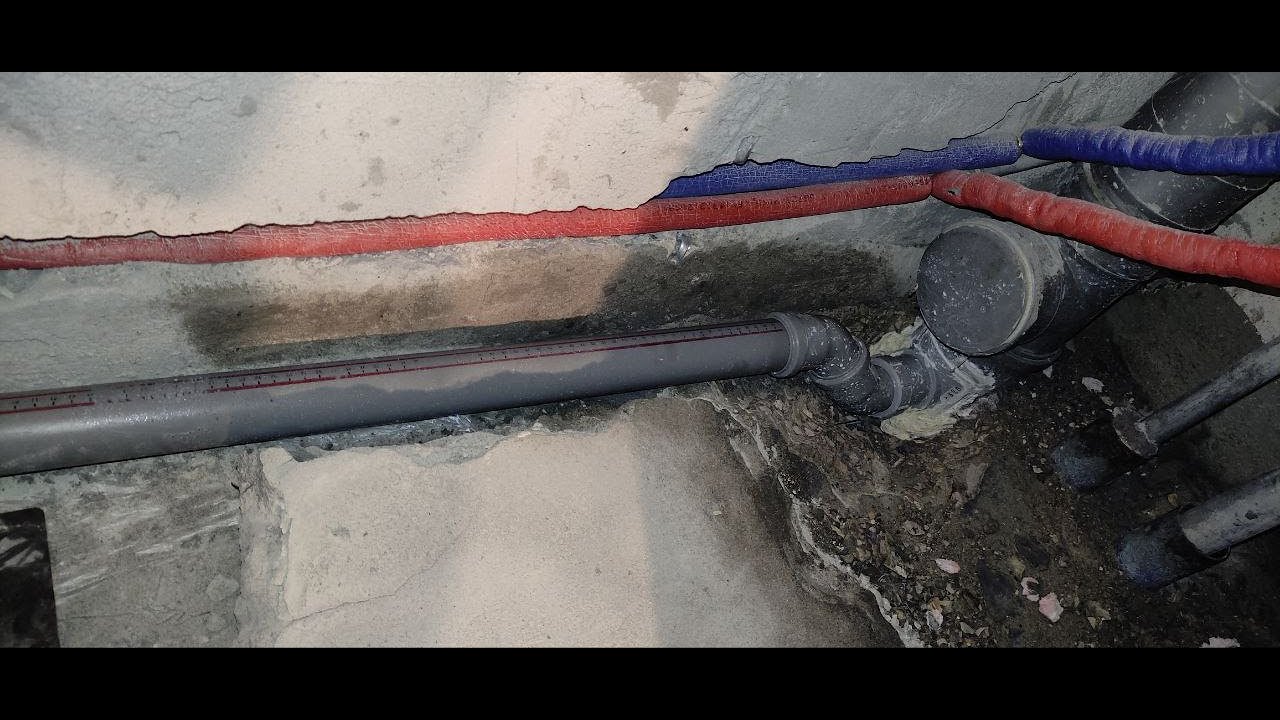 Врезка в канализацию, как сделать душевой трап максимально низким - YouTube
