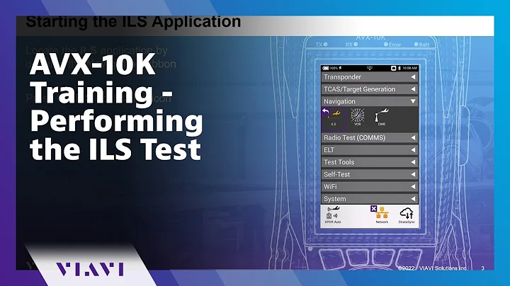 AVX-10K Training - Performing the ILS Test