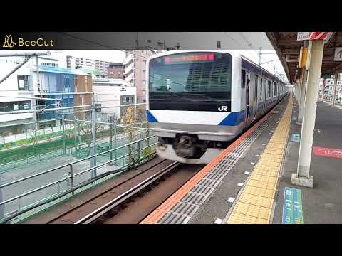 【爆音ジョイント音】常磐線三河島駅で発着シーンを撮影
