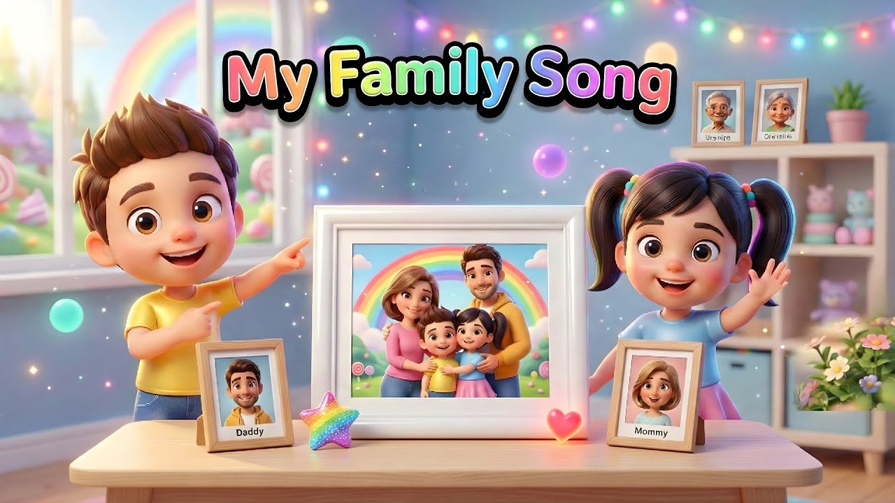 Hello Friends! My Family Song | Kids Learning Family Members | Nursery Rhymes | Rishik Films 