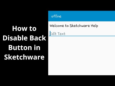 How to Disable Back button in Sketchware