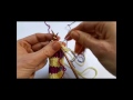 Twist-and-Weave yarn join in knitting - left handed
