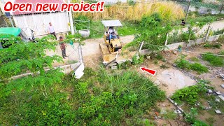 Full Processing New Project! Landfill 9 x 60 Successfully 100% By Dozer Komatsu D20 Pushing soils
