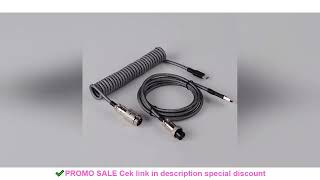 LANO Spiral Usb Keyboard Cable Black Coiled Keyboard Usb Type C Cable Metal Aviator Connector Gaming