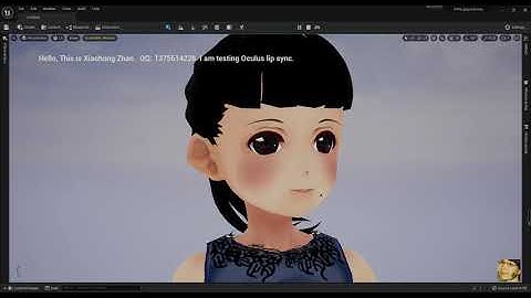 Xiaohong is playing with UE5 Oculus lip sync