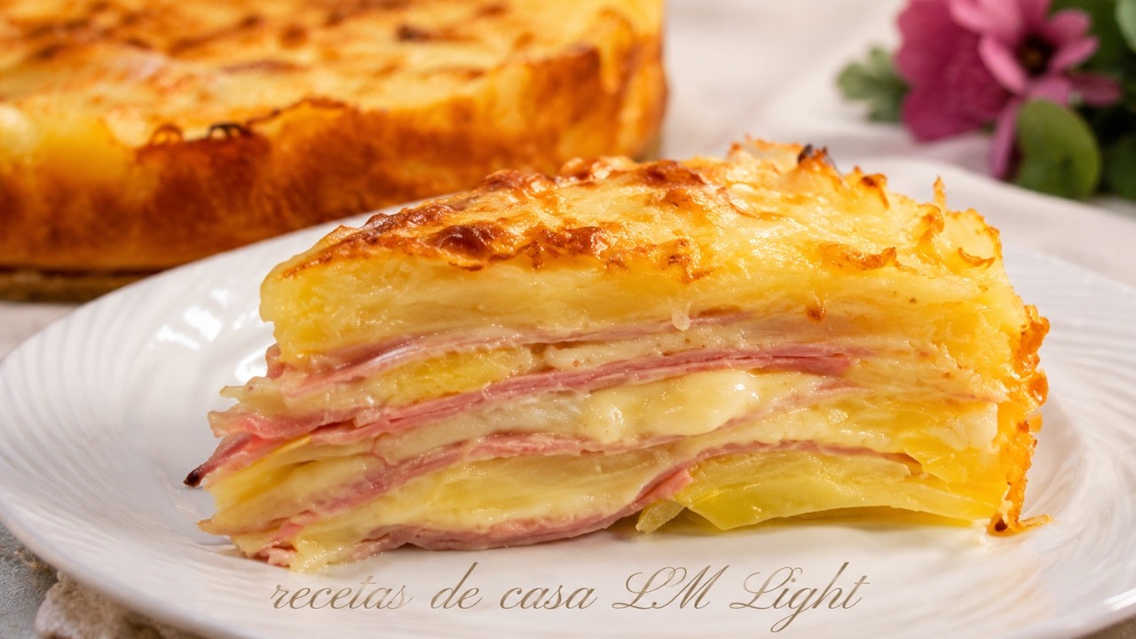 PASTEL DE PAPAS Y JAMÓN 🥔🧀 | Receta Fácil, Económica y Deliciosa | Cena Rápida
