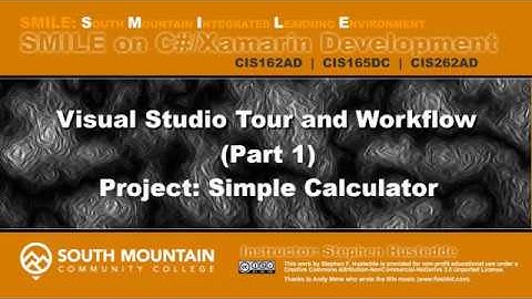 C#/Xamarin Cohort 01H - Tour and Workflow Part 1 (Simple Calculator)