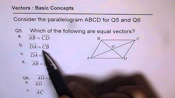 Q5 Q6 Vectors in Parallelogram - EDEXCEL - GCSE