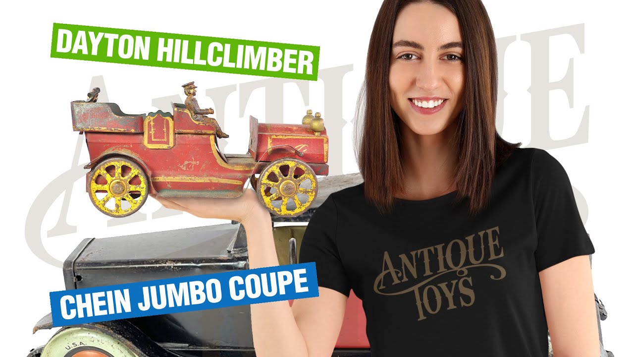 Dayton Pressed Steel Hillclimber & Chein Jumbo Coupe Antique Toys 
