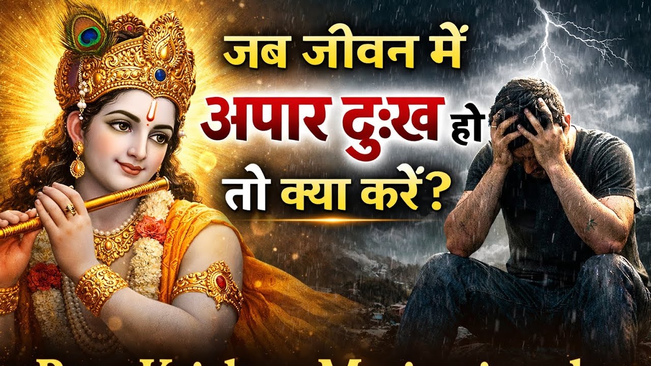 जब जीवन में अपार दुःख हो तो क्या करें | Best Krishna Motivational Speech🙏🏻🙏🏻🙏🏻🙏🏻