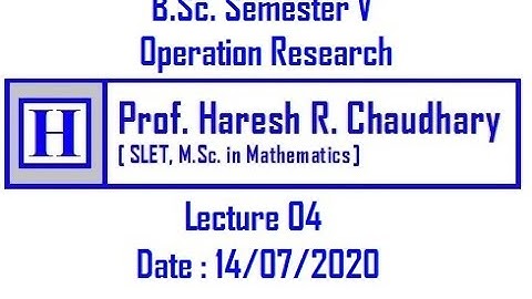 B.Sc.  Semester V 504 C U1 Lecture 04 by Prof.  Haresh R.  Chaudhary