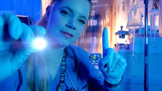 ASMR Hospital Night Nurse Checks on You | Cranial Nerve Exam | You Can Close Your Eyes