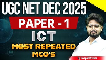 UGC NET Dec 2025 | UGC NET Paper 1 ICT Important MCQ By Swapnil Sir