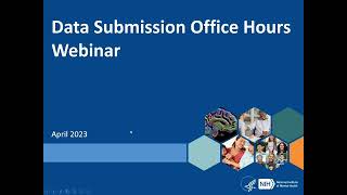 NIMH Data Archive (NDA) Data Submission OH Webinar