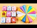 MAKING CRUNCHY SLIME WITH PIPING BAGS &amp; PEPPA PIG - SATISFYING SLIME VIDEOS #35