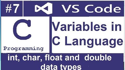 Variables in C Language   Int, Char, Float, and Double Data Types