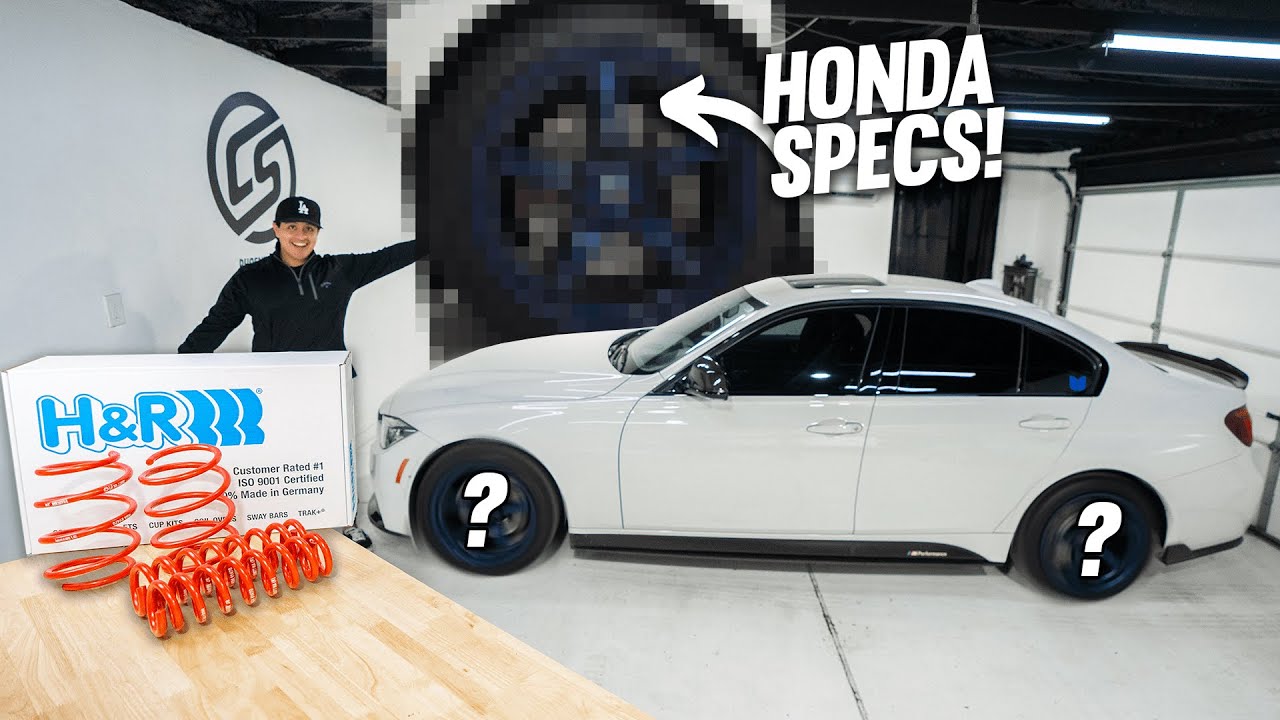 BMW 340i Rays Wheels & Lowering Springs Install!