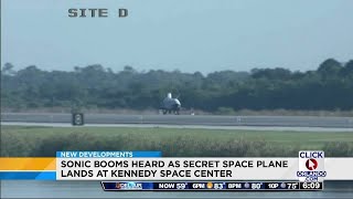 Air Force secret space plane lands with a boom