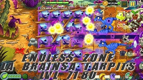 Plants vs Zombies 2 - Jurassic Marsh | Endless Zone All Max Level Plants Test Level 71 - 80