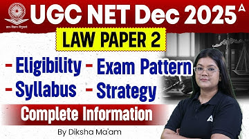 UGC NET Law Syllabus, Eligibility & Exam Pattern | UGC NET Law Paper 2 By Diksha Ma