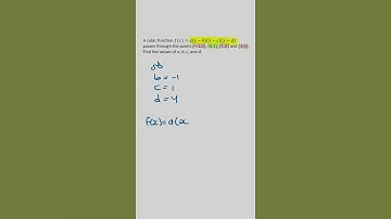 Finding The Equation of a Cubic Function Given 4 Points | VCE Maths Methods