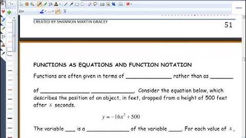Introduction to Functions 8 1
