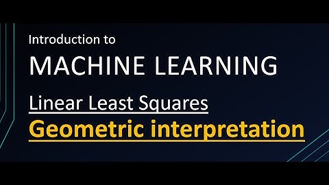 Geometric Interpretation of Linear Least Squares