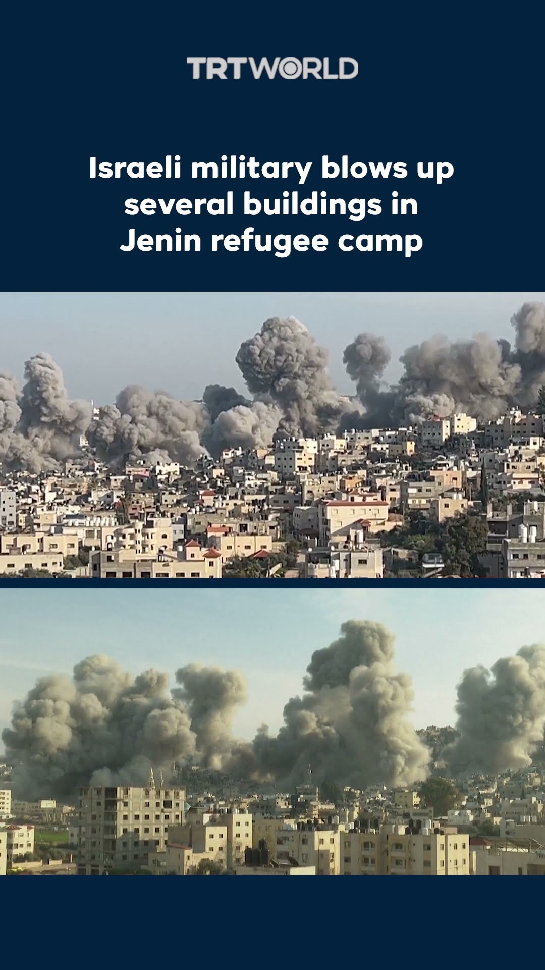 Israeli military blows up several buildings in occupied West Bank