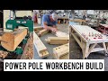 Building a big workbench from an old power pole