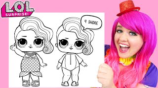 How To Color LOL Surprise Dolls | Markers & Glitter