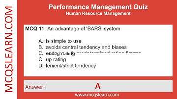 Performance Management MCQ Questions Answers PDF | Performance Management Class 9-12 Notes Ch 14 MCQ