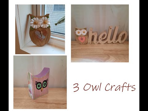 3 Owl Crafts/DIYs: Compilation Video