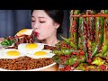 고추김치 담근날 🌶짜파게티 3봉 매운고추김치 🇰🇷땡초 먹방 | BLACK BEAN NOODLES X3 SPICY CHILI KIMCHI MUKBANG Mie kacang hitam