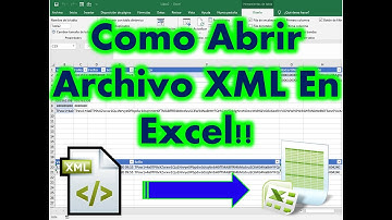 Como abrir archivo XML en Excel