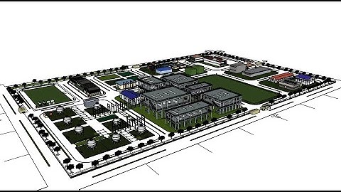 A factory designed by Sketchup