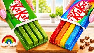 🌈 Green KitKat vs Rainbow KitKat! Satisfying Mini Chocolate Cake ASMR | Tiny Food