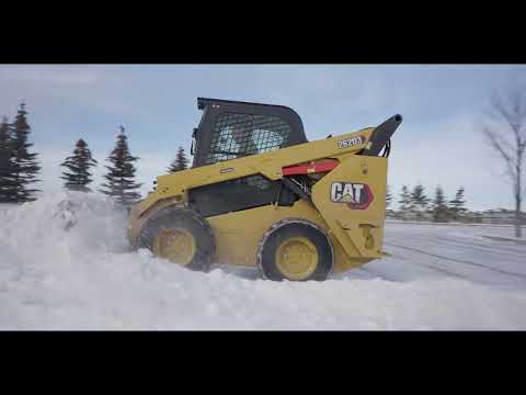 Using a Cat® 262 Skid Steer for Snow Removal