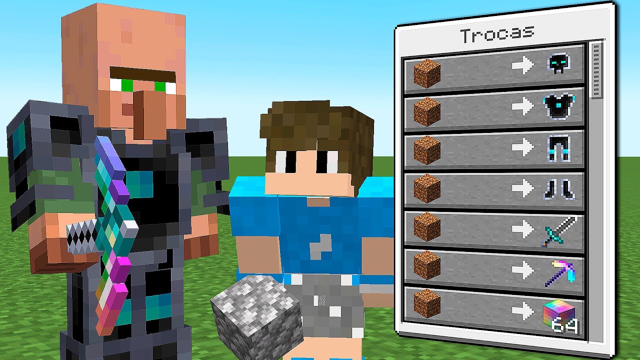 VILLAGERS TROCAM ITENS DE AVARITIA NO MINECRAFT