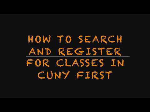 SSCU: Search and Register for Classes in CUNYfirst