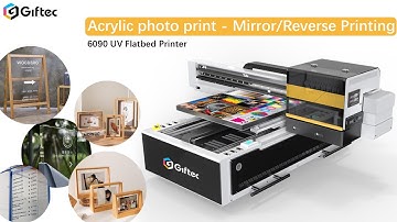 How to Printing a Mirror Image/ UV Printer Reverse Print making Mirror effect on Clear Acrylic Photo
