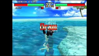 Virtua Fighter 3 - Kage's Izuna Drop On Every Level (Arcade) [Supermodel]