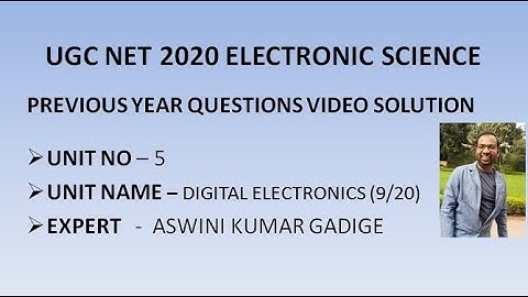 UGC NET June 2019 Electronic Science