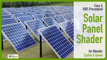 Free 100% Procedural Solar Panel Shader / Texture in Blender. How to make Solar Panel in Blender.