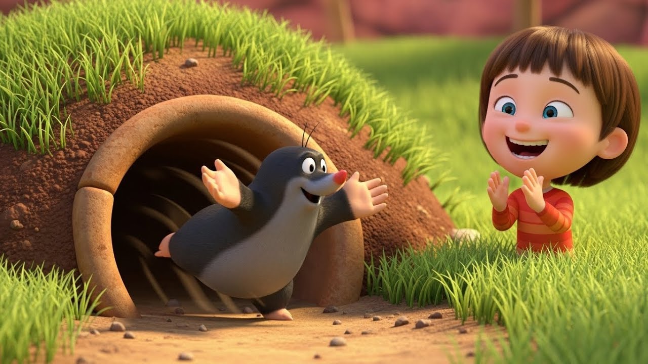 Uma Pequena Toupeira Bebê Emergindo do Chão 🐾 | Cantiga Infantil Engraçada | Música para Crianças